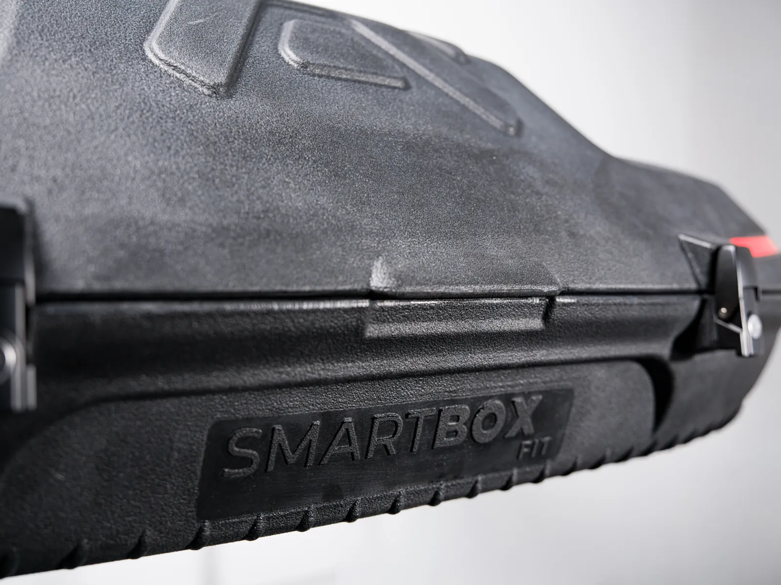 Embossed SmartBox logo and latch detail