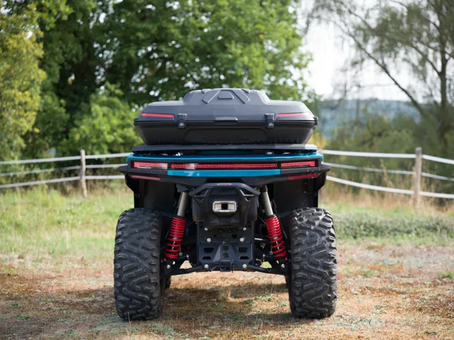 Rear view of SmartBox mounted on an ATV